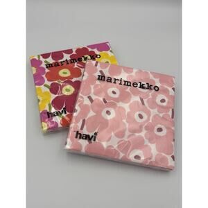 Marimekko Unikko Poppy Paper Napkins Set of 2 20ct 13” Pink Multicolor Floral